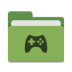 Folder-green-games icon