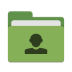 Folder-green-image-people icon