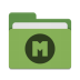 Folder-green-mega icon