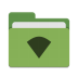 Folder-green-wifi icon
