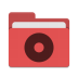 Folder-red-cd icon