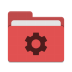 Folder-red-development icon