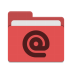 Folder-red-mail icon