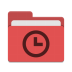 Folder-red-recent icon