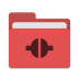 Folder-red-remote icon