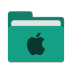 Folder-teal-apple icon