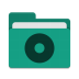 Folder-teal-cd icon