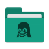 Folder-teal-linux icon