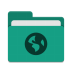 Folder-teal-network icon