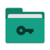 Folder-teal-private icon