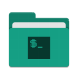 Folder-teal-script icon