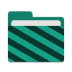 Folder-teal-visiting icon