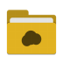 Folder-yellow-mail-cloud icon