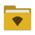 Folder-yellow-wifi icon