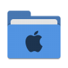 Folder-blue-apple icon