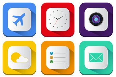 Long Shadow iOS7 Icons Long Shadow iOS7 Icons