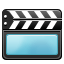 Movie clapperboard icon