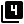 Numeric 4 box multiple icon