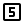Numeric 5 box outline icon