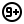Numeric 9 plus circle outline icon
