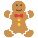 Gingerbread man cookie icon