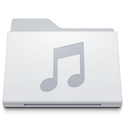 Folder Music White icon