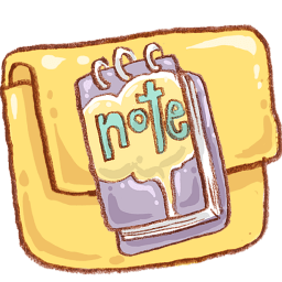 Hp folder note Icon, Harmonia Pastelis Iconpack