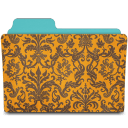 Folder-damask-tangerine icon