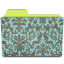 Folder damask turquoise icon