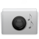 Folder Music Graphite icon