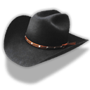 Hat cowboy black icon