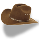 Hat cowboy brown icon
