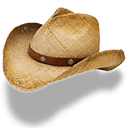 Hat cowboy straw icon