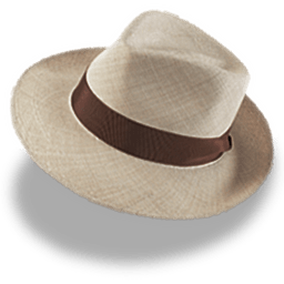 Hat linen trilby icon