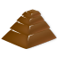 Chocolate pyramid icon