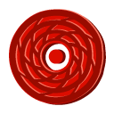 Disc red cane icon