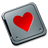 Folder burned love icon