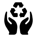 Care for recycling icon