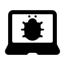 Laptop bug icon