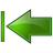 Actions green arrow left end icon