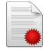 Mimetypes-document-seal icon