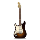 Guitar stratocaster orange icon