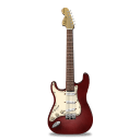 Guitar stratocaster red icon