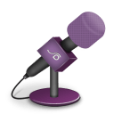 Microphone foam pink icon