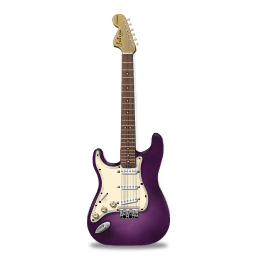 Guitar stratocaster pink icon