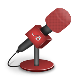 Microphone foam red icon