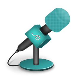Microphone foam turquoise icon
