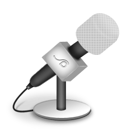 Microphone foam white icon