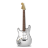 Guitar stratocaster white icon