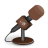 Microphone foam brown icon